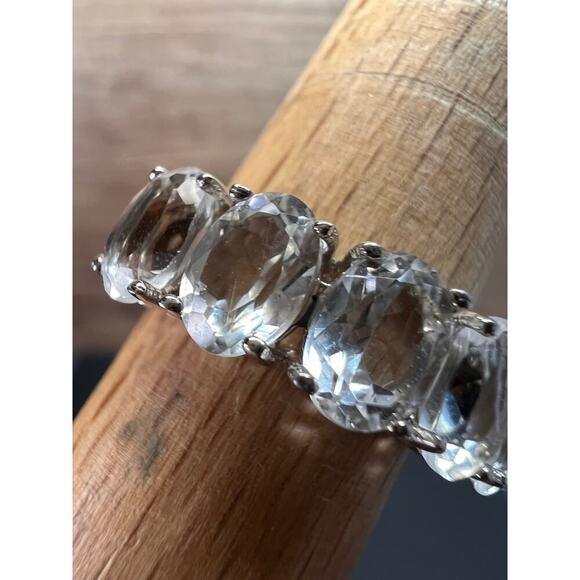 NEW Goshenite 5 stone Sterling silver ring size 8 - Picture 11 of 15